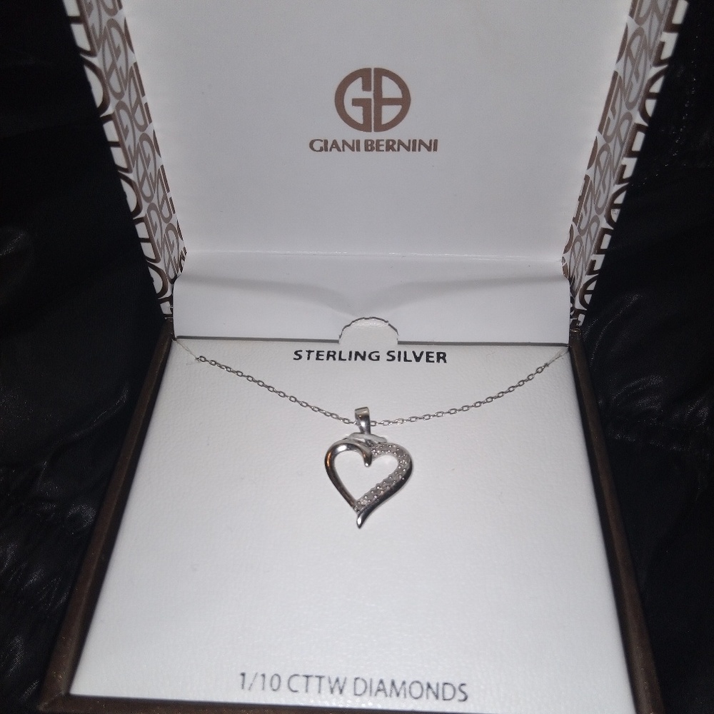Giani bernini diamond heart pendant